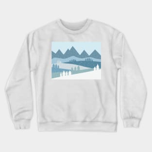 Snowing in the mountains Crewneck Sweatshirt